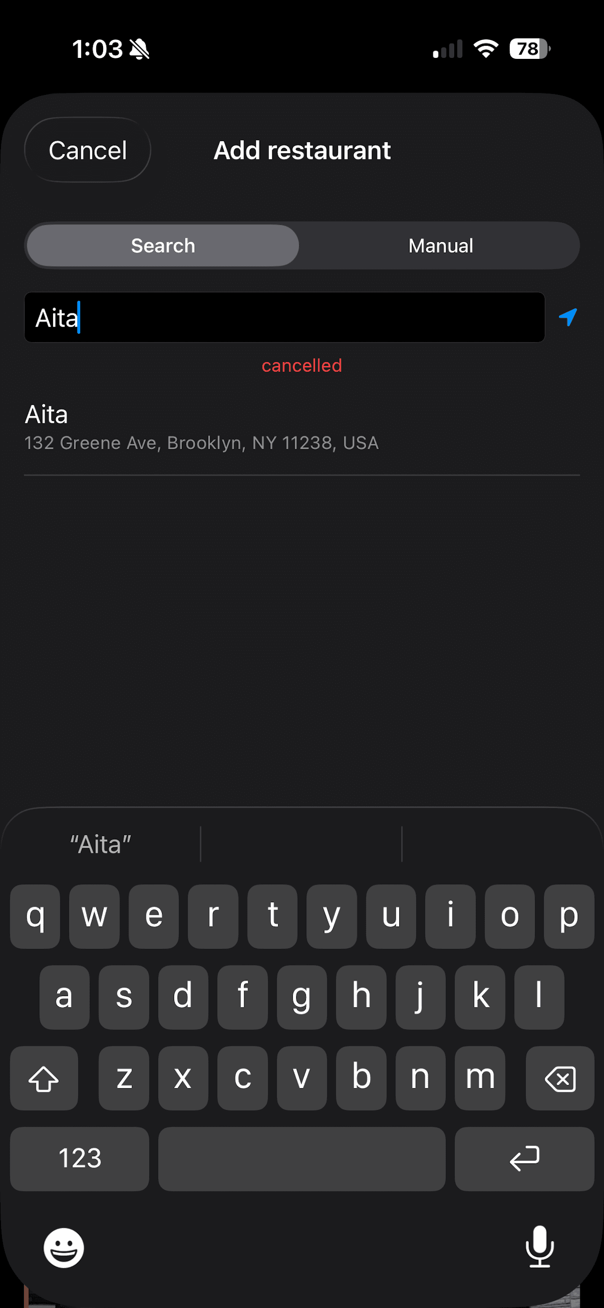 Add restaurant